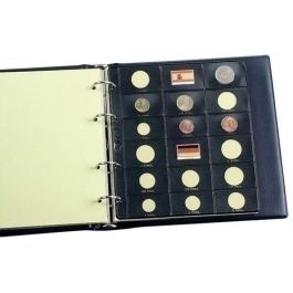 Funda Para Album De Monedas Pardo Con Alma Opaca Negra Especial Euros 16 Aloj. + 2 Band. 25 unidades Precio: 81.375525. SKU: B12JH6AJVR