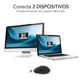SUBBLIM CURVE ERGO DUAL MOUSE BATTERY BLACK