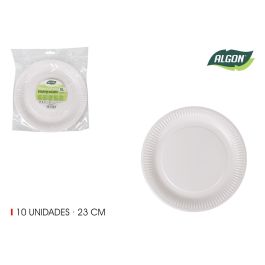Set de 10 platos de cartón reciclable 23 cm - Algon (36 Cajas) Precio: 18.49999976. SKU: B1DL28GD75