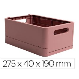 Caja Multiusos Exacompta Smart Case Din A5+ Plastico Reciclado Plegable Color Rosa Viejo 275x40x190 mm Precio: 7.99000026. SKU: B18MAVNTJG