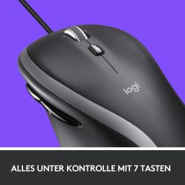 Logitech M500s Ratón con Cable Avanzado USB-A Negro, Desplazamiento Hiperrápido, DPI Ajustable 400-4000, 7 Botones Personalizables