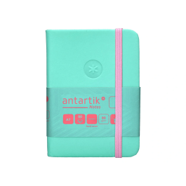 Antartik Cuaderno A7 Tapa Dura Hojas Lisas Rosa y Turquesa 80 Hojas 80gr FSC