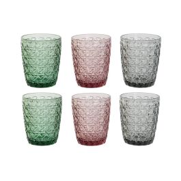 DKD Home Decor Vaso Basicos Set de 6 Verde Rosa Gris Cristal 8 x 10 x 8 cm 240ml Apto Microondas y Lavavajillas Precio: 12.50000059. SKU: B1G3LRDBR7
