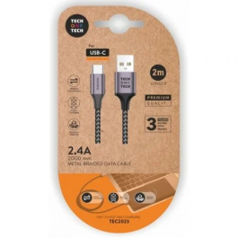 Cable Tech-One-Tech Usb-Usb-C Alto Rendimiento 2,4A Gris 2 M. Precio: 4.58999948. SKU: B1KJK7P6ST