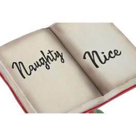 DKD Home Decor Mesita Auxiliar Decorativa de Navidad Tradicional con Elfo y Luz LED, Resina, Multicolor, 28x38x47 cm