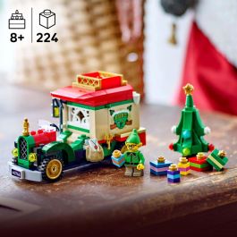 Lego 40746 Camión de reparto de Papá Noel, juguete para niños de 8 años y decoración navideña