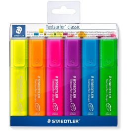STAEDTLER Textmarker Textsurfer classic, Rotuladores Fluorescentes Multicolor, Punta con Forma, Estuche de 6 unidades Precio: 20.89000023. SKU: B1D4P6DP2Q