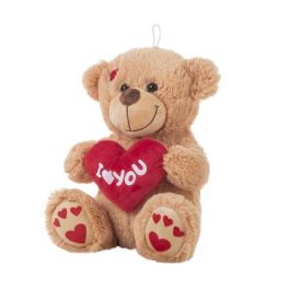 Creaciones Llopis Oso de Peluche con Corazón 'Love' y Huellas, 25 cm de Poliéster Precio: 5.98999973. SKU: B168CQVC7Q