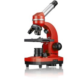 Bresser Junior BRE4007922053530 Microscopio BIOLUX SEL para estudiantes, aumento 40x-1600x, kit de experimentación, rojo