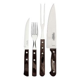 Tramontina Juego para Asado 14 Piezas, Acero Inoxidable con Mangos de Madera Polywood, Color Castaño Precio: 48.50000045. SKU: S7919480