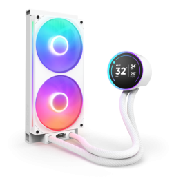 NZXT RL-KR28E-W2 Kraken Elite 280 RGB Refrigeración Líquida Todo en Uno Blanco Pantalla LCD 14cm 2 Ventiladores