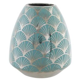 Jarrón DKD Home Decor Porcelana Dorado Turquesa Blanco Oriental Cromado 16 x 16 x 18 cm Precio: 25.95000001. SKU: S3040001