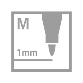 Stabilo Pen 68 Rotulador Acuarelable Gris Azulado Intenso, Punta Gruesa 1mm, Tinta Base Agua