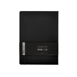 Antartik Cuaderno A4 Tapa Dura Hojas Cuadriculadas Negro 100 Hojas 80gr Gomilla FSC