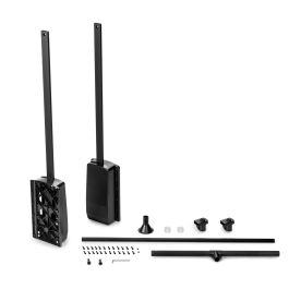 Emuca Colgador abatible para armario Hang, ancho regulable 600-830mm, Acero y Plástico, Pintado negro