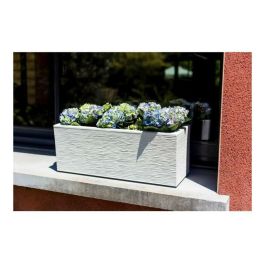 EDA PLASTIQUE Balconniere Graphit Up Maceta 25 L 59 x 19.5 x 22.8 cm Blanco Encalado