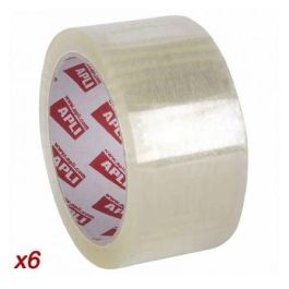 Cinta Adhesiva de Embalaje Transparente Apli 11592/ 4.8cm x 66m/ 6 unidades Precio: 13.50000025. SKU: B125AMVWCS