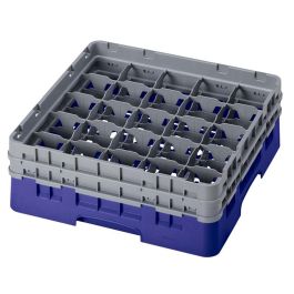 CAMBRO - 25S434-186 - Cesta de lavado 25 comp. 2 alturas - 8,7 cm Ø máx. - alt. máx. 13,5 cm - 50 x 50 x 18,4 cm - Azul marino Precio: 57.49999981. SKU: B1B39KFF2W