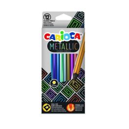 Carioca Lápices de Colores Metalizados Hexagonal Mina 3.3mm, 12 Colores Surtidos, Punta Suave y Supercubriente, Ideales Superficies Oscuras Precio: 4.49999968. SKU: B1BEZQTGBS