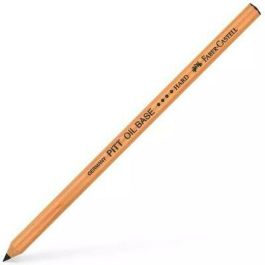 Faber Castell Lápiz de Dibujo Pitt Oil Base Mina Grasa Duro Negro (6 Unidades) para contornos y detalles finos a prueba de manchas y resistente al agua (6 Unidades)