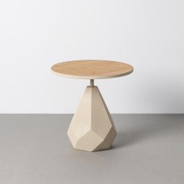 Mesita Crema Metal 50 X 50 X 50 cm