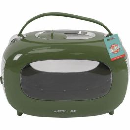 M Pets MPE6953182737032 Caja de Transporte para mascotas Sixties Classic con Asa, Bandolera, Apertura Lateral, 5 kg máx, Verde