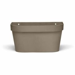 Maceta de pared - GARDEN ID Star - Taupe 36 x 16 cm - Reserva de agua con sistema de rebosadero - Reciclado y 100% reciclable