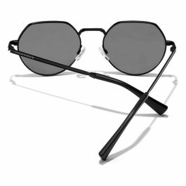Hawkers Gafas de Sol AURA Negras Unisex Protección UV400 Cat. 3 Lentes TR18 Semiredondeadas Montura Acero Inoxidable Mate