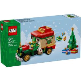 Lego 40746 Camión de reparto de Papá Noel, juguete para niños de 8 años y decoración navideña