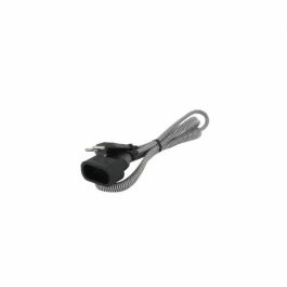Chacon CHA5411478661115 Extensión Eléctrica de Cable Textil 6 Amperios 1.5 Metros Negro/Blanco