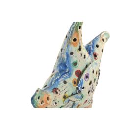 DKD Home Decor Metal fishes 1c24 Decoracion Mediterraneo Azul Multicolor Hierro 8 x 25 x 22 cm (2 Unidades)