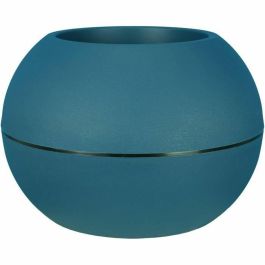 Jardinera redonda RIVIERA GRANIT BOULE - Plástico - Diámetro 40 cm - Azul