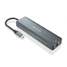 AISENS - USB-C DOCK 5 EN 1, USB-C A 1xHDMI, 1xRJ45, 2xUSB, 1xPD, GRIS, 15CM AISENS - USB-C DOCK 5 EN 1, USB-C A 1xHDMI, 1xRJ45, 2xUSB, 1xPD, GRIS, 15CM