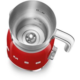 SMEG MFF11RDEU Espumador de Leche Automático 50's Style Rojo 250ml para Bebidas Frías y Calientes