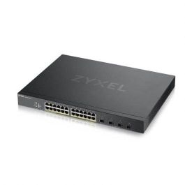 Zyxel Switch 28 Puertos XGS1930-28HP - EU0101F 24, 24x Gigabit, 4x SFP+, NebulaFlex, 10G, L3, PoE, Negro