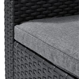 ALLIBERT by KETER - Sillón SanRemo - imitación ratán tejido - gris grafito ALLIBERT by KETER - Sillón SanRemo - imitación ratán tejido - gris grafito