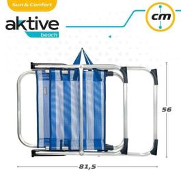 Silla playa plegable aluminio fija marinera 48x50x88 cm Silla playa plegable aluminio fija marinera 48x50x88 cm