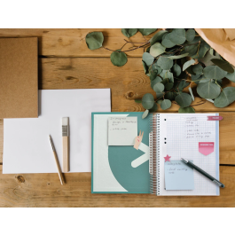 Antartik Cuaderno Espiral A5 Micro 120 Hojas 90gr Cuadro 5mm Banda 5 Color Menta