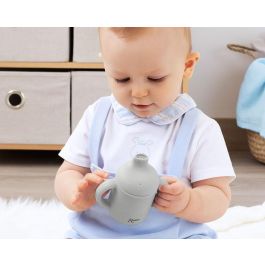 KioKids Taza de Aprendizaje Silicona con Asas y Boquilla para Bebés +4 Meses Gris 120 mL - Apta Microondas Lavavajillas