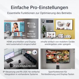 Sony FW-75EZ20L Pantalla de Señalización Digital LED 75" 4K Ultra HD con Wi-Fi, Operación 16/7