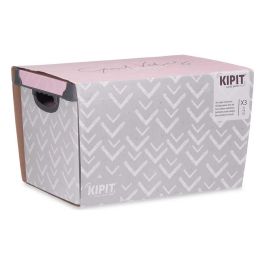 Kipit Set de 3 Cajas de Plástico Vibes, 29x23.5x39 cm, Estampado, Organización