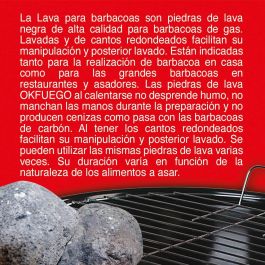 Okfuego lava volcanica barbacoa gas 4 kg