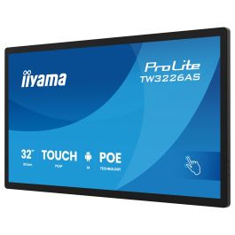 iiyama TW3226AS-B3P Pantalla Interactiva 80.1cm/31.5" (1920x1080) VA 8ms 60Hz HDMI USB LAN PoE VESA Altavoces Negro Táctil