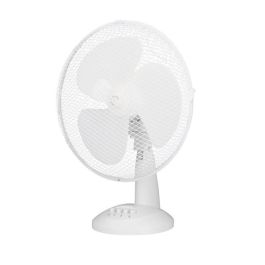 Ventilador de mesa OCEANIC - 40W - Diámetro 30 cm - 3 velocidades - Oscilante - Blanco