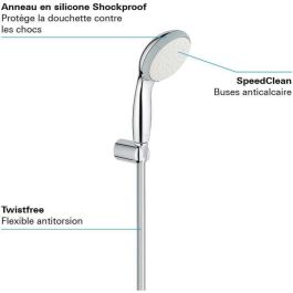 GROHE - Set de ducha de 1 chorro con soporte de pared GROHE - Set de ducha de 1 chorro con soporte de pared