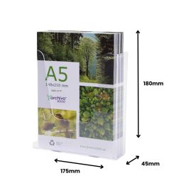 Archivo 2000 Portafolletos Mural Archivo 2000 "Premium" Espesor 3 mm Din A5 Vertical 45x175x180 mm