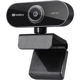 Sandberg Webcam USB Flex 1080P HD Full HD con Micrófono Integrado para Videollamadas, Imagen Nítida y Definida, Plug & Play