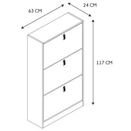 Mueble Zapatero 3 Puerta Abbot Home Deco Factory