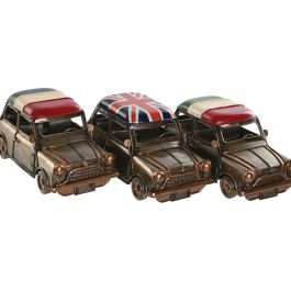 DKD Home Decor Vehiculo Decoracion Vintage Plateado Dorado Metal 17 x 9 x 8 cm (3 Unidades)