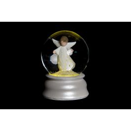 Bola Decoracion Navidad Tradicional DKD Home Decor Blanco 8 x 10.5 x 8 cm (4 Unidades)